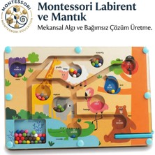 Özbience Eğitici Ahşap Manyetik Hayvanlar Labirenti ve Renk Eşleştirme Oyunu