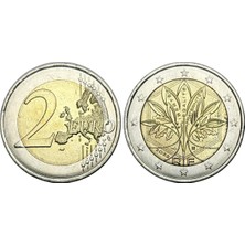 Emir Koleksiyon Coin & Paper Collection Avrupa - Fransa Cumhuriyet Değerler Tema Liberté Égalité Fraternité 2 Euro Koleksiyon Para Çil (Unc)