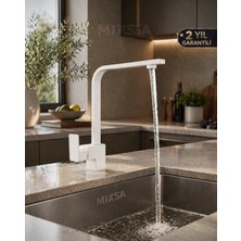 Mixsa Lüx Premium Beyaz Kare Mutfak Bataryası