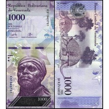 Emir Koleksiyon Coin & Paper Collection Venezuela 2017 Yılı 1000 Bolivares Kağıt Para Çil ( Unc ) Koleksiyon Para