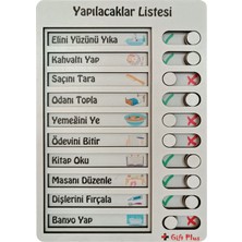 Özbience Ahşap Günlük Rutin ve Kontrol Listesi, Eğitici Oyuncak Seti
