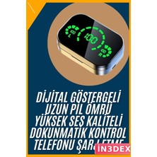 İn3dex Kablosuz Bluetooth Kulaklık Telefon Şarjlı Dijital Göstergeli