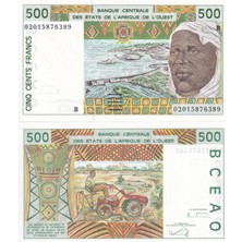 Emir Koleksiyon Coin & Paper Collection Batı Afrika Burkina Faso 1994 Yılı 500 Francs Kağıt Para Çil ( Unc ) Koleksiyon Para