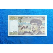 Emir Koleksiyon Coin & Paper Collection Fransa 1986 Yılı 20 Francs Kağıt Para Çil ( Unc ) Koleksiyon Para