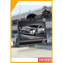 İn3dex Ön Arka Çift Kamera Araç Kayıt Cihazı 170° Geniş Açı Full Hd