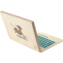 Özbience Ahşap Laptop Çalışma Masası ve Kara Tahta Seti, Eğlence ve Öğrenme Için