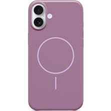 Delixa iPhone 16 Kılıf - Magsafe, Çizilmeye Dayanıklı Koruyucu Kılıf, Ince Form, Mikrofiber Kaplama - Moru