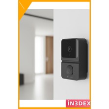 İn3dex Kablosuz Akıllı Kapı Zili 800MAH Bataryalı Mobil Bildirimli