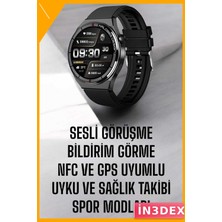 İn3dex Nabız Sensörlü Akıllı Saat Spor Modları Gps Takibi Bildirim