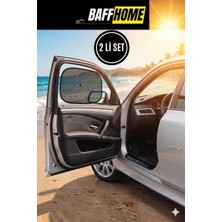 Baffhome Araç Yan Cam Güneşlik Perdesi 2'li Set Vantuzlu Katlanabilir Araba Güneşliği  Pratik Katlanır Yan Cam Perdesi