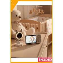 İn3dex LCD Ekranlı Bebek Telsizi Gece Görüşlü Besleme Hatırlatıcılı
