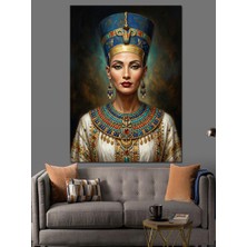 Artmeg Mısır Kraliçesi Nefertiti Portresi Sanatı Dekoratif Kanvas - Mdf Ahşap Tablo