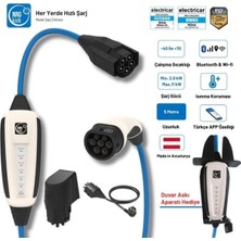 Nrgkick Sabit Başlangıç Set 16A 11KW 5 Metre Monofaze & Trifaze Wifi + Bluetooth Duvar Askı Aparatlı