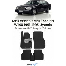Otocraft Mercedes S Seri 300 Sd W140 (1991-1993) Araca Özel 3D Havuzlu Eva Oto Paspas Full Set 5 Parça