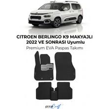 Otocraft Citroen Berlingo K9 Makyajli (2022 ve Sonrası) Araca Özel 3D Havuzlu Eva Oto Paspas Full Set 5 Parça