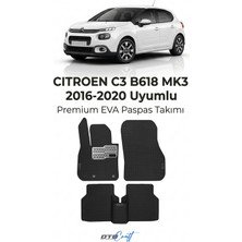 Otocraft Citroen C3 B618 Mk3 (2016-2020) Araca Özel 3D Havuzlu Eva Oto Paspas Full Set 5 Parça