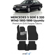 Otocraft Mercedes S Seri S 320 W140 (1993-1999) Araca Özel 3D Havuzlu Eva Oto Paspas Full Set 5 Parça