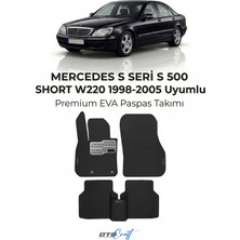 Otocraft Mercedes S Seri S 500 Short W220 (1998-2005) Araca Özel 3D Havuzlu Eva Oto Paspas Full Set 5 Parça