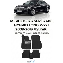 Otocraft Mercedes S Seri S 400 Hybrid Long W221 (2009-2013) Araca Özel 3D Havuzlu Eva Oto Paspas Full Set 5 Parça