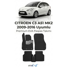 Otocraft Citroen C3 A51 Mk2 (2009-2016) Araca Özel 3D Havuzlu Eva Oto Paspas Full Set 5 Parça