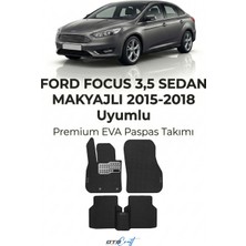 Otocraft Ford Focus 3 5 Sedan Makyajli (2015-2018) Araca Özel 3D Havuzlu Eva Oto Paspas Full Set 5 Parça