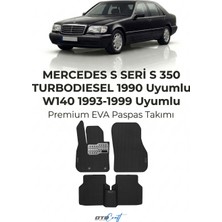 Otocraft Mercedes S Seri S 350 Turbodiesel W140 (1993-1999) Araca Özel 3D Havuzlu Eva Oto Paspas Full Set 5 Parça