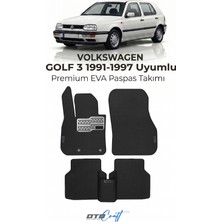 Otocraft Volkswagen Golf 3 (1991-1997) Araca Özel 3D Havuzlu Eva Oto Paspas Full Set 5 Parça