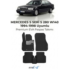 Otocraft Mercedes S Seri S 280 W140 (1994-1998) Araca Özel 3D Havuzlu Eva Oto Paspas Full Set 5 Parça