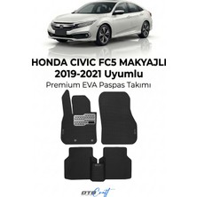 Otocraft Honda Civic Fc5 Makyajli (2019-2021) Araca Özel 3D Havuzlu Eva Oto Paspas Full Set 5 Parça