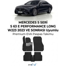 Otocraft Mercedes S Seri S 63 E Performance Long W223 (2023 ve Sonrası) Araca Özel 3D Havuzlu Eva Oto Paspas Full Set 5 Parça
