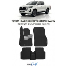 Otocraft Toyota Hilux N80 (2020 ve Sonrası) Araca Özel 3D Havuzlu Eva Oto Paspas Full Set 5 Parça