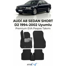 Otocraft Audi A8 Sedan Short D2 (1994-2002) Araca Özel 3D Havuzlu Eva Oto Paspas Full Set 5 Parça