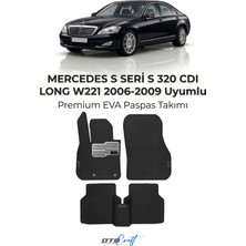 Otocraft Mercedes S Seri S 320 Cdı Long W221 (2006-2009) Araca Özel 3D Havuzlu Eva Oto Paspas Full Set 5 Parça