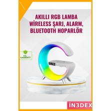 İn3dex Gündoğumu Alarmlı Akıllı Uyku Lambası Rgb Müzik Çalar Kablosuz Şarj