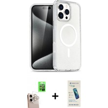 Marsilyan™- iPhone 16 Pro Max Kılıf Nova Asil Prime - Şeffaf Pasifik Cam Ekran Koruyucu + Raze Metal Kamera Lens - Nlgy