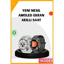 İn3dex Kablosuz Şarjlı Akıllı Saat Sosyal Medya Bildirimli Geniş Ekran