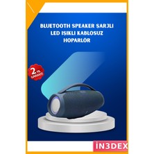 İn3dex Taşınabilir Bluetooth Hoparlör Ipx5 Su Geçirmez Renkli Işıklı