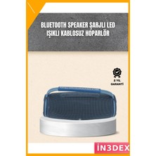 İn3dex Taşınabilir Bluetooth Hoparlör Ipx5 Su Geçirmez Renkli Işıklı Stereo Ses