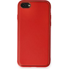 Renas Store Iphone 7 Kılıf Coco Deri Silikon Kapak - Kırmızı