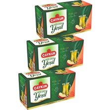 Çaykur Herdem Yeşil Çay Süzen Poşet Elmalı 1,6gr 25 Adet Üçlü Paket
