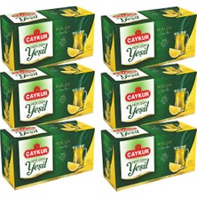Çaykur Herdem Yeşil Çay Süzen Poşet Limonlu 1,6gr 25 Adet Altılı Paket