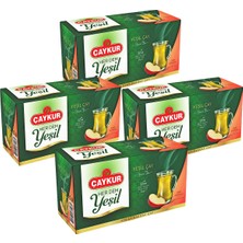 Çaykur Herdem Yeşil Çay Süzen Poşet Elmalı 1,6gr 25 Adet Dörtlü Paket