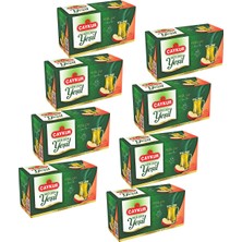 Çaykur Herdem Yeşil Çay Süzen Poşet Elmalı 1,6gr 25 Adet Sekizli Paket