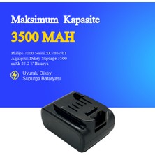 Ümit Maker Philips 7000 Serisi XC7057/01 Aquaplus Dikey Süpürge 3500 Mah 25.2 V Batarya – Orjinal Uyumlu Uzun Ömürlü, Yüksek Performans Pil