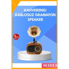 İn3dex Mini Retro Bluetooth Hoparlör Fm Radyo Çoklu Medya 5W 8 Saat