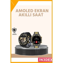 İn3dex Akıllı Saat Amoled Ekran Uyku Nabız Adım Ölçer Su Geçirmez