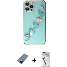 Marsilyan™- iPhone 12 Pro Kılıf Nova Işık Prime - Şeffaf Uv Polymer Nano Ekran Koruyucu + Metal Kamera Lens Koruma Cam - Mı