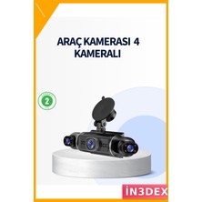 İn3dex 4 Kanallı Araç Kamerası 1080P Wifi Gps Gece Görüş Park Modu