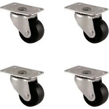 Renas Store Furç Tablalı Bilyalı Teker - 28MM - Siyah HKS232 - 4 Adet
