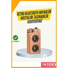 İn3dex Retro Bluetooth Hoparlör 360 Derece Stereo Ses Fm Radyo 5W
